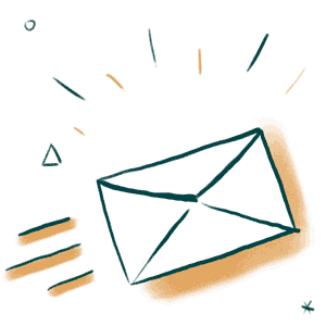 Animierter gezeichneter Briefumschlag, der sich öffnet